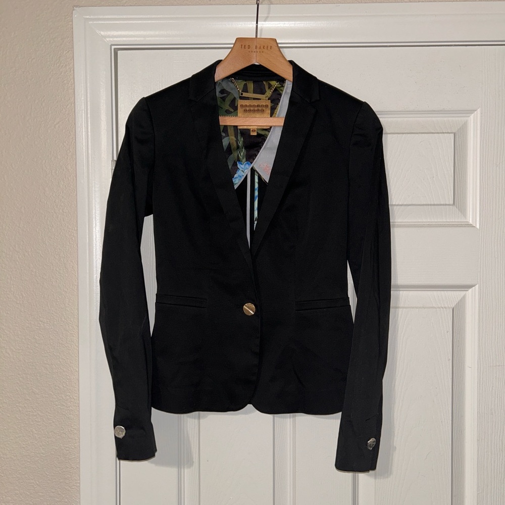 Ted Baker Black Blazer with Gold Buttons